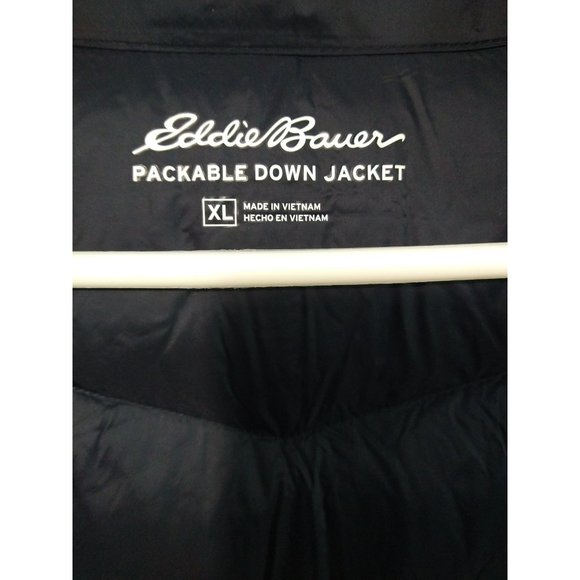 Eddie Bauer Womens Down Packable Lightweight Black Jacket Puffer Coat EB650 XL - Picture 7 of 9